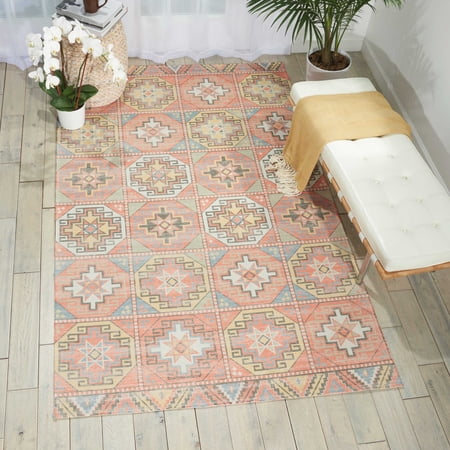 Nourison Madera Light Orange Area Rug-Color:Light Orange,Shape:Rectangle,Size:84"Lx60"Wx.50"H