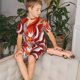 thumbnail image 4 of Fotbe Red Sun Flame Fox Pijama Estampada de 2 Piezas para Niños – Ropa de Dormir de Manga Corta Cómoda para Niños y Niñas, Camiseta y Shorts de Algodón-Small, 4 of 6