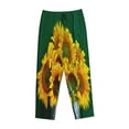 thumbnail image 4 of Goofa Sunflowers in Bucket Printed Soft Pajama Pants for Women, Wide Leg Comfy Casual Lounge Yoga Pants-Medium, 4 of 9