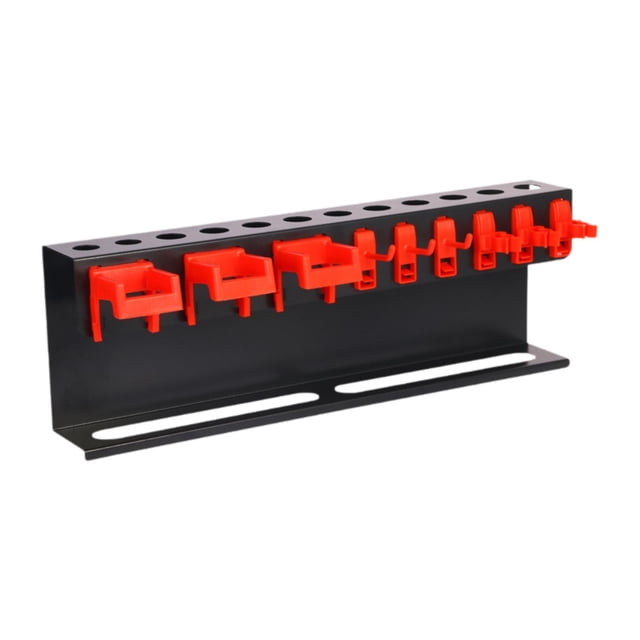 Soporte para cepillos de detalles, soporte para montaje en pared, estante para almacenamiento de botellas rociadoras, ganchos para colgar, organizador
