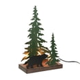 thumbnail image 2 of Zeckos Black Bear in the Woods Rustic Metal Accent Light-7 watt bulb, 2 of 10
