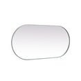 thumbnail image 4 of Elegant Decor Metal Frame Oval Mirror 30x60 Inch in Silver, 4 of 10