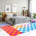 thumbnail image 2 of Lochas Checkered Area Rugs Checkerboard Rug Plaid Carpet for Living Room Bedroom Home Decor,4'x6',Multicolor, 2 of 7