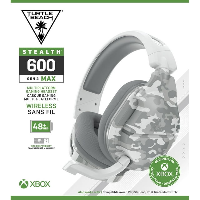 Turtle Beach® Stealth™ 600 Gen 2 MAX - Arctic Camo Xbox Series X, Xbox Series S, Xbox One X, Xbox One S, PS5™, PS4™, PS4™ Pro, PS4™ Slim, Nintendo Switch™, PC & Mac®