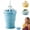 Blue, variant on 2-in-1 Collapsible Silicone Ice Ball Maker Cup, Foldable Silicone Ice Cube Tray & Travel Cup with Straw, Reusable Silicone Ice Maker.