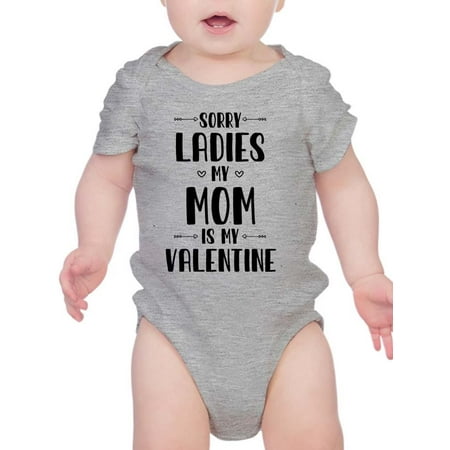 

My Mom Is My Valentine Bodysuit Infant -Smartprints Designs 24 Months