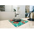 thumbnail image 7 of Rubber Dish Drying Mat for Kitchen Counter Large Boho Flowers Washable Quick Home Coffee Pad Fit Under Sink,Bar,Utensils 16x18in, 7 of 7