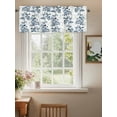 thumbnail image 2 of Vintage Blue Plant Valances for Windows, Rod Pocket Kitchen Valance Curtains - Soft & Washable Small Window Treatment for Living Room,&nbsp;Bathroom, Nature Abstract, 54x18inch, 2 of 9