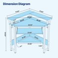 thumbnail image 2 of Greenstell Corner Office Gaming Desk 44.5 Inches L-Shaped Computer Desk with Charging Hub & Ergonomic Stand for Small Spaces,Rustic Brown, 2 of 6
