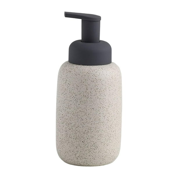 Dispensador de jabón de cerámica de 1 pieza, loción, gel de ducha, bomba manual de loción. Blanco A