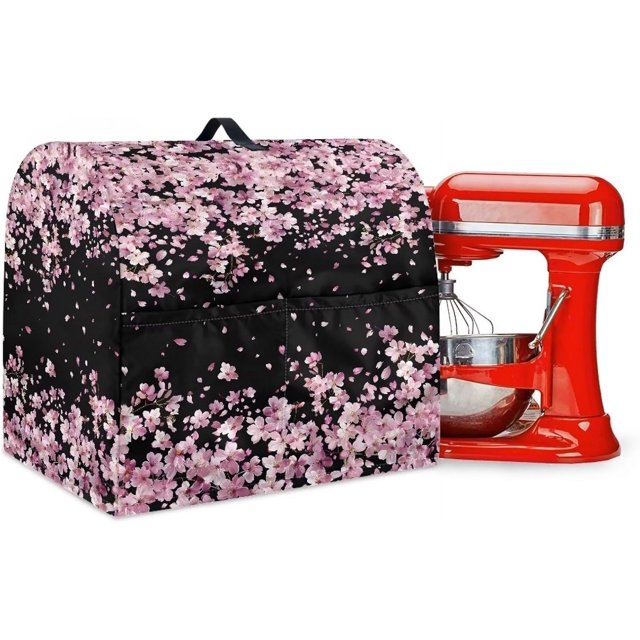 Cherry Blossom Stand Mixer Cover - Universal Size, Waterproof, Polyester, Pink