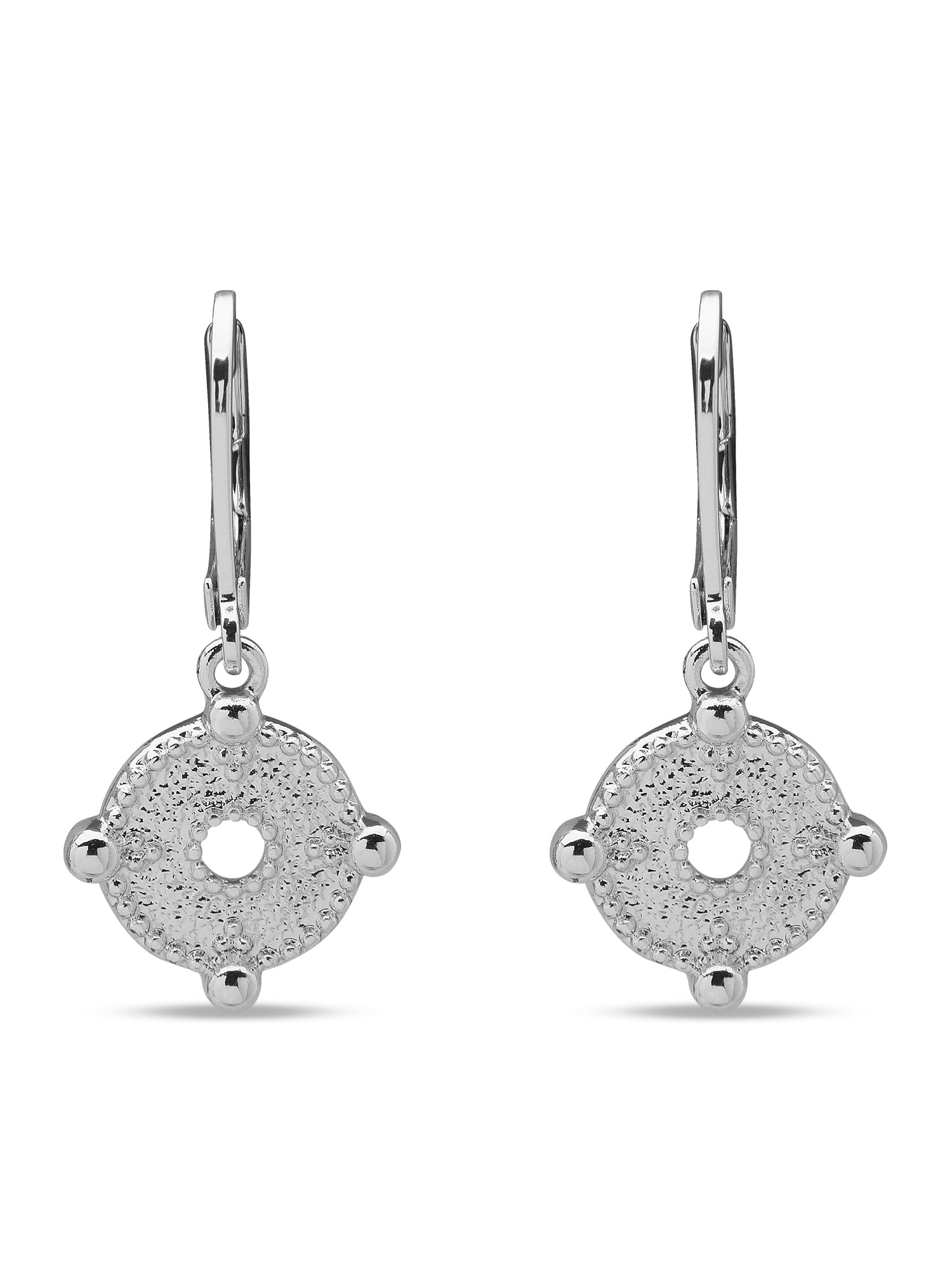 Gloria Vanderbilt Women's Sterling Silver Circle Drop Earrings