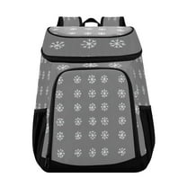 36 Can Capacity Insulated Backpack Cooler Lunch Bag for Picnics, Camping Small Snowflakes