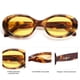 thumbnail image 4 of Lentes de Sol SOJOS Retro Ovalados Polarizados UV400 SJ2286 Marrón/Amarillo, 4 of 6