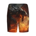 thumbnail image 2 of Haiem Fiery Dragon Of Chaos Men's Pajama Short with Soft Woven Cotton Elastic Waistband Sleep Short-Large, 2 of 9