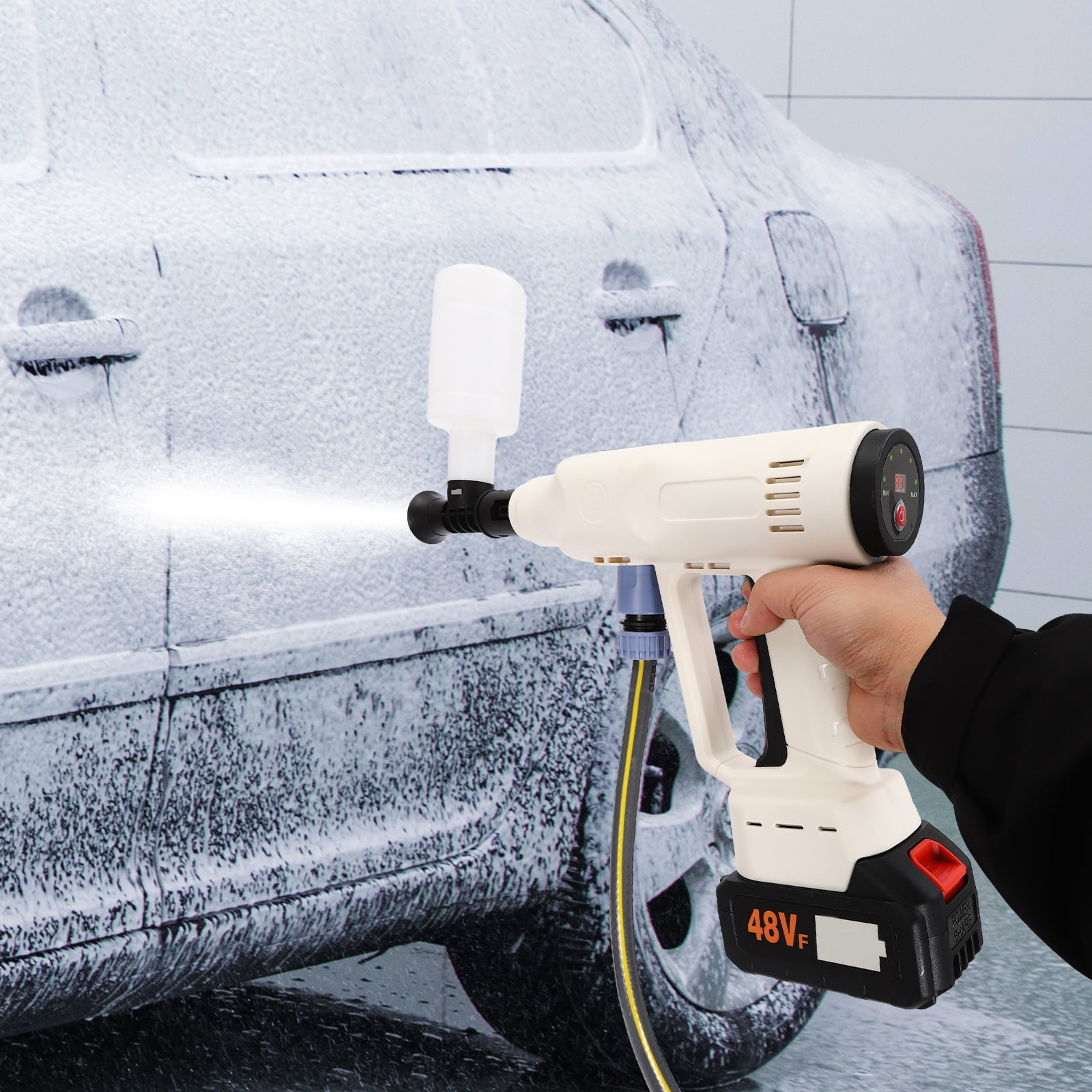 Wildnix Cordless Pressure Washer with High-Efficiency Motor, Adjustable Water Pressure, Battery Powered, Perfect for Car Washing, Outdoor Cleaning & More