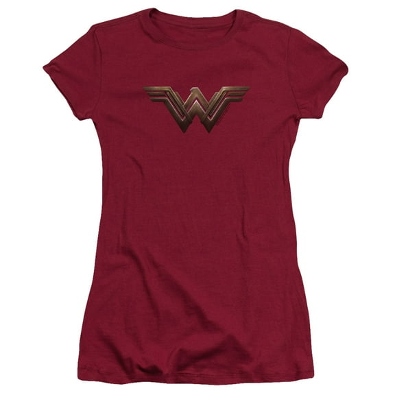 Wonder Woman Movie - Wonder Woman Logo - Juniors Teen Girls Cap Sleeve Shirt - Small