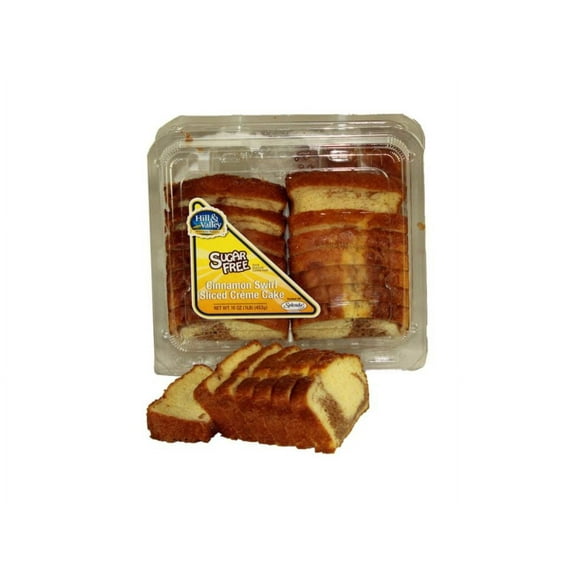 Hill & Valley Sugar Free Cinnamon Swirl Sliced Creme Cake 16oz (PACK OF 6)