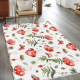 thumbnail image 2 of 2.7'x5' Area Rugs, Mushroom Indoor Outdoor Area Rug for Living Room Bedroom, Red Botanical Summer Green Butterfly Washable Bathroom Rugs Kitchen Floor Carpet Mats Home Decor Aesthetic, 2 of 8