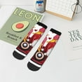 thumbnail image 5 of Uemuo Truck With Gnomes Printed Crew Socks, Moisture-Wicking Socks, Athletic Socks for Men Breathable Cushion Socks Casual Sport Socks for Running Traveling, 5 of 6