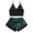 Green, variant on Pajamas Set Summer Women's Sexy Lace Underwear Satin Shorts Sleep Suspenders+Shorts Homewear