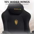 thumbnail image 2 of KARXAS Big and Tall Gaming Chair with Footrest and Suede Fabric, Office Game Chair with Pocket Spring Cushion, High Back Ergonomic for Adults, 440LBS, Black, 2 of 9