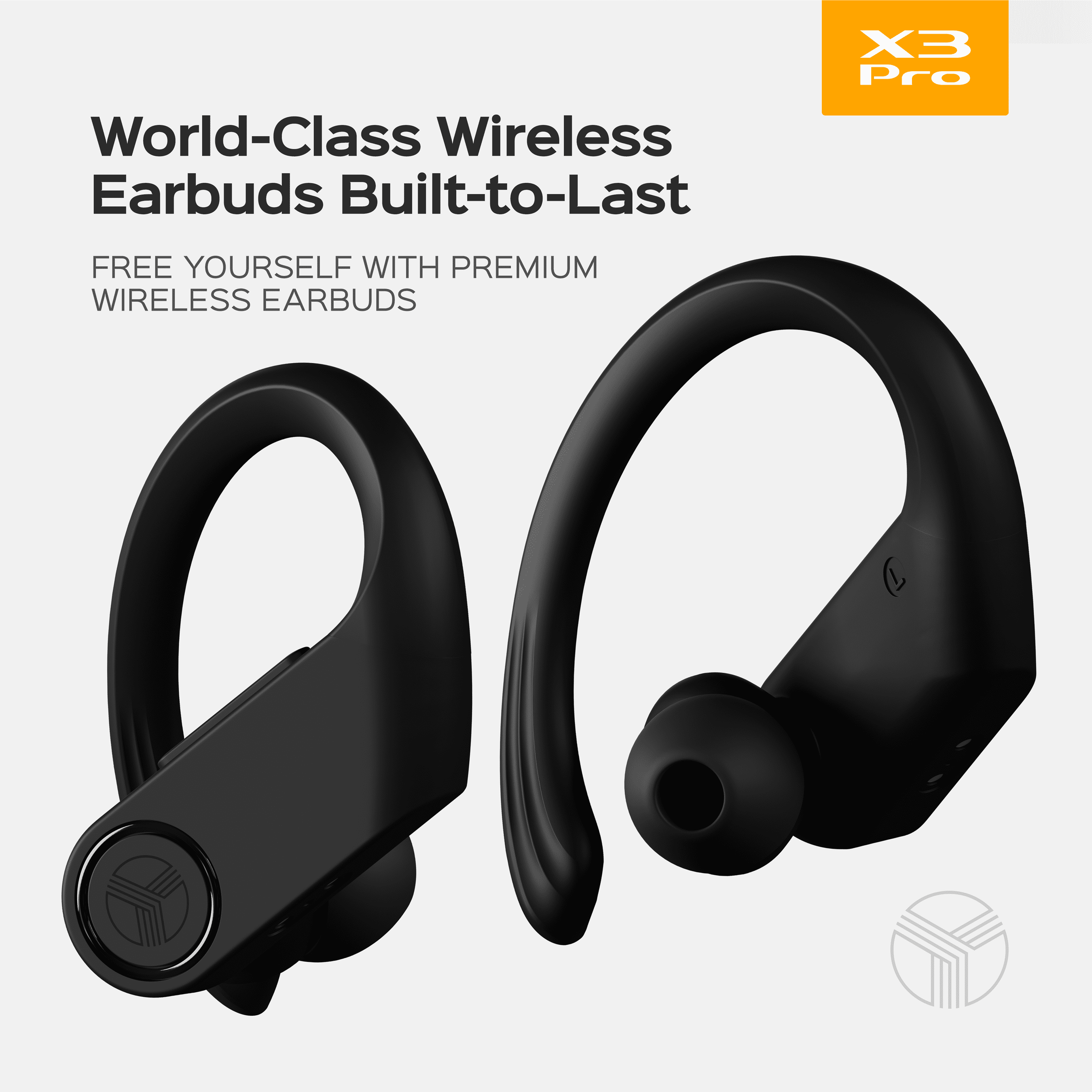 aptX Sport Bluetooth Headphones with Charging case Wireless Earbuds with Earhooks IPX7 Waterproof Earphones for Running & Workout Black 45H Playtime TREBLAB X3-Pro Built-in Microphone 