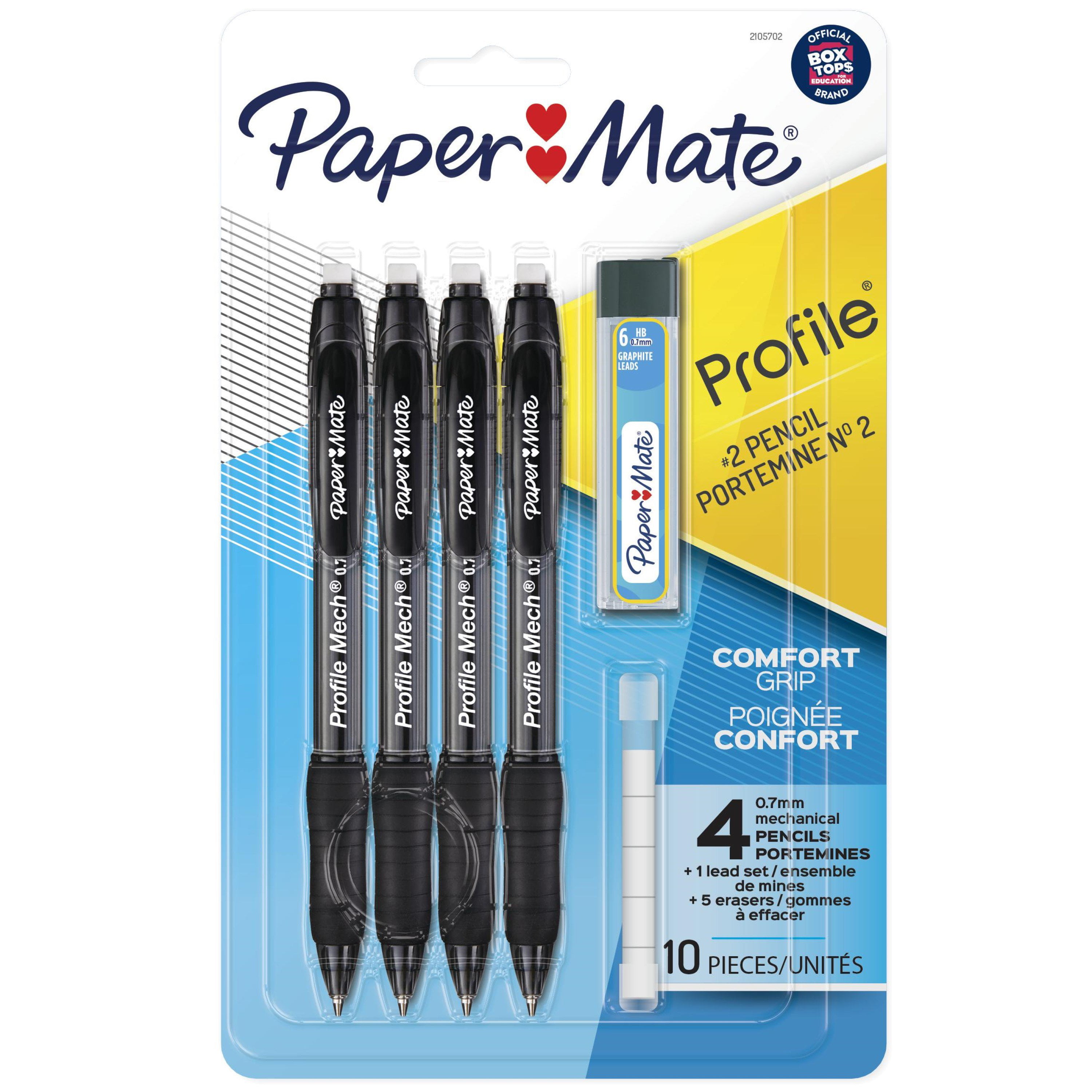 Papermate Cartridge 12 Leads HB 0.5mm Lot Of 50 Mechanical Pencil Refills NEW 