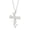 Silver, variant on AOBOCO Christmas Gifts Sterling Silver Cross Necklace for Women, Opal Necklace Flower Jewelry Gift