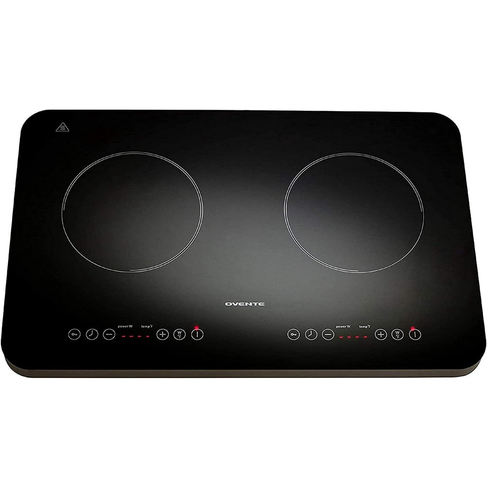 Ovente Electric Ceramic Double Induction Cooktop Burner 7.1 Inch