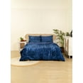 thumbnail image 4 of DecorAvenue Ultra-Luxe Crushed Velvet Duvet Cover, Boho Bedding UO Comforter Donna Cover, Twin Size 3 Pieces Set 1 Comforter Cover and 2 Pillow Shams Royal Blue Color, 4 of 5