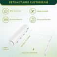 thumbnail image 4 of Retractable Clothesline Telescopic Indoor Outdoor Wall Mounted Clothes Dryer Line Drying Rope Hanger (4 Lines), 4 of 9