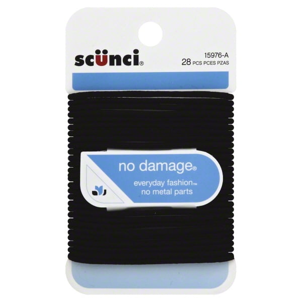 Scunci: Black Hair Bands, 28 ct