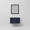thumbnail image 5 of Castor 30 in W Blue Single Bath Vanity White Quartz Top and 28 in Mirror, 5 of 11