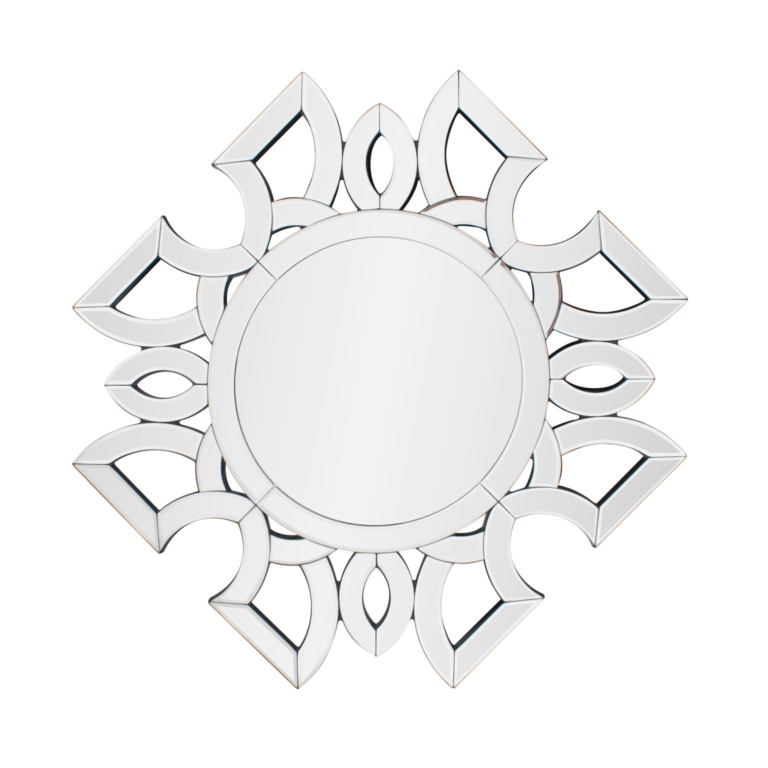 Tyler Dillon Symmetrical Cut Pattern Wall Mirror 19.75"H x 19.75"W