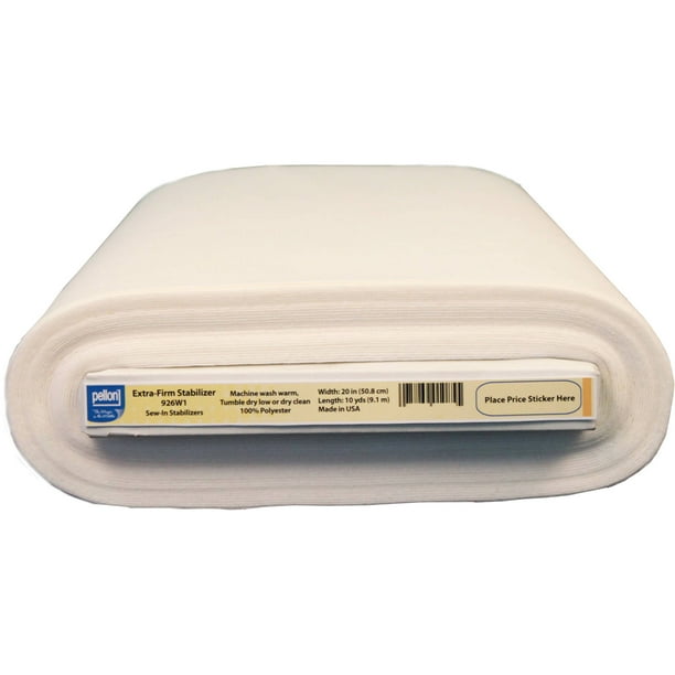 Pellon 926 Extra Firm Sewin Fabric Stabilizer, White. 20" x 10 Yards
