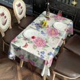 thumbnail image 2 of Pioneer Flower Floral Print Pattern Rectangle Tablecloth 60"x120", Waterproof Polyester Table Cloth, Wipeable Spillproof for Dining Camping Indoor Outdoor, 2 of 6