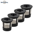 thumbnail image 6 of Brew Addicts Reusable Coffee Filters – Black, 4-Pack Refillable Pods with Stainless Steel Mesh – Compatible with Keurig 1.0 Coffee Makers, 6 of 7