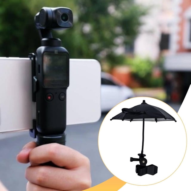 Quzzie Umbrella Mini Umbrella Camera Shade Cover Accessory Protector Easy Installation Portable Metal Pp Construction Suitable for Out