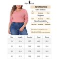 thumbnail image 6 of Agnes Orinda Women's Plus Size Tops Tshirts Cross V Neck Casual Long Sleeves Blouse Top 4X Pink, 6 of 6