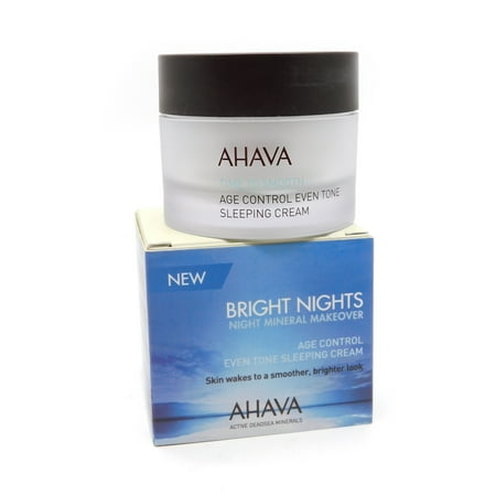 Ahava Bright Nights Night Mineral Makeover Even Tone Sleeping Cream 1.7 fl (Best Night Cream For Even Skin Tone)