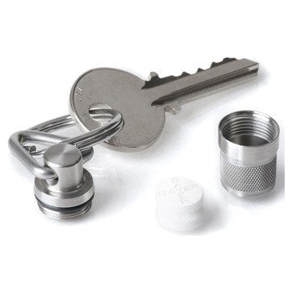 GUS Micro Pill Fob, Made in USA, Stainless Steel Keychain Pill Holder, Holds Two Emergency Aspirin, Ultra Compact Design