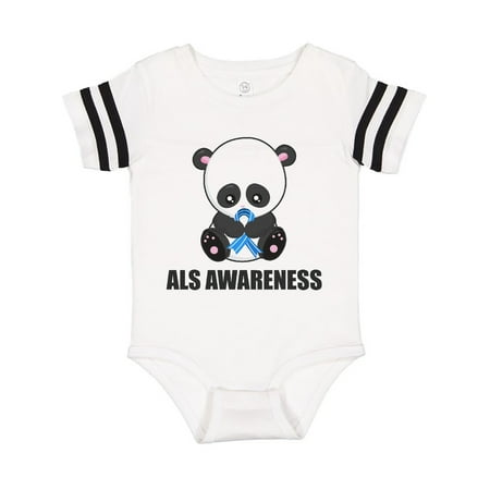 

Inktastic ALS Awareness with Cute Panda Gift Baby Boy or Baby Girl Bodysuit