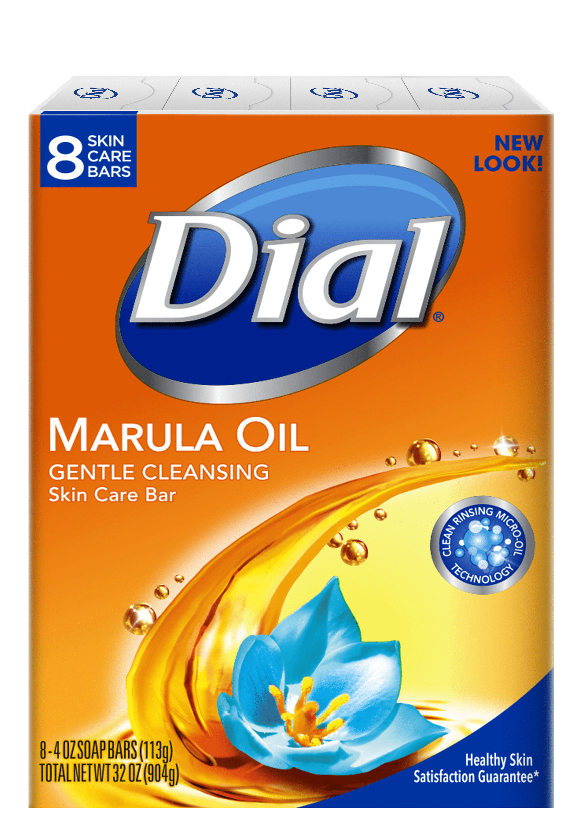 Dial Skin Care Bar Soap, Marula Oil, 4 Ounce, 8 Bars