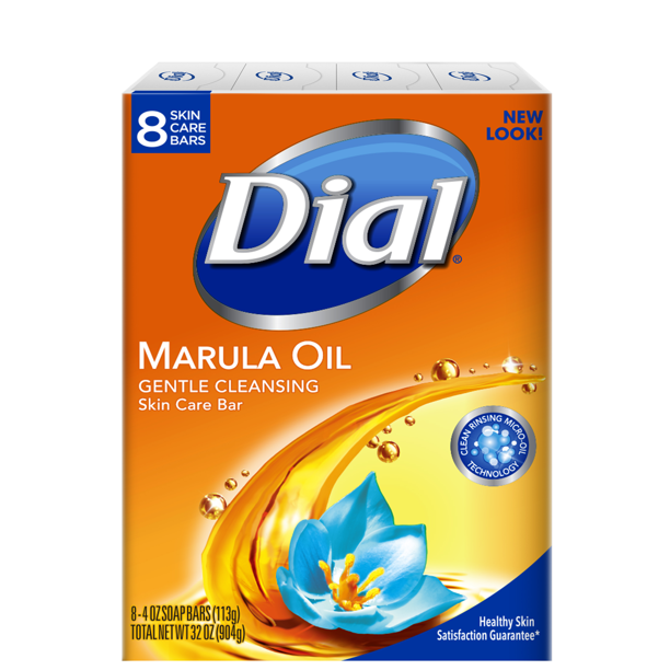 Dial Skin Care Bar Soap, Marula Oil, 4 Ounce, 8 Bars