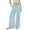 Light Blue, variant on Utoimkio Women's Wide Leg Linen Lounge Pants High Waisted Drawstring Casual Loose Harem Pants for Women with Pockets