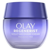 Olay Regenerist Night Recovery Cream with Triple Collagen Peptide, Wrinkle Reducer, Non-Greasy, Fragrance-Free, Hydrating Face Moisturizer for Women, 1.7 oz