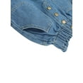 thumbnail image 4 of Qiylii Kids High Waist Jeans, Elastic Buttoned High Waist Long Denim Trousers, 4 of 5