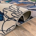 thumbnail image 5 of World Rug Gallery Modern Bright Flowers Non-Slip Area Rug - Cream 6'6"x6'6", 5 of 8