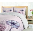 thumbnail image 5 of Ambesonne Anemone Flower Duvet Cover Set, Retro Buds Field, 2-Calking, Pale Blue Pale Pink, 5 of 7